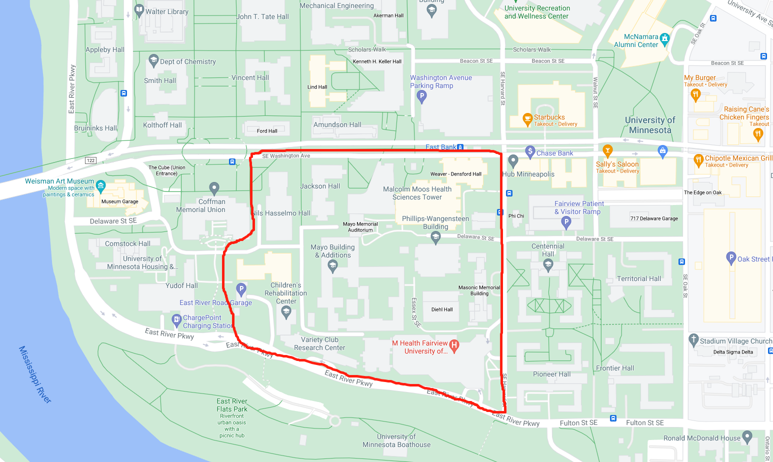 Health Area Google Map