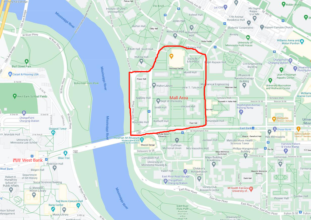 Mall Area Google Map