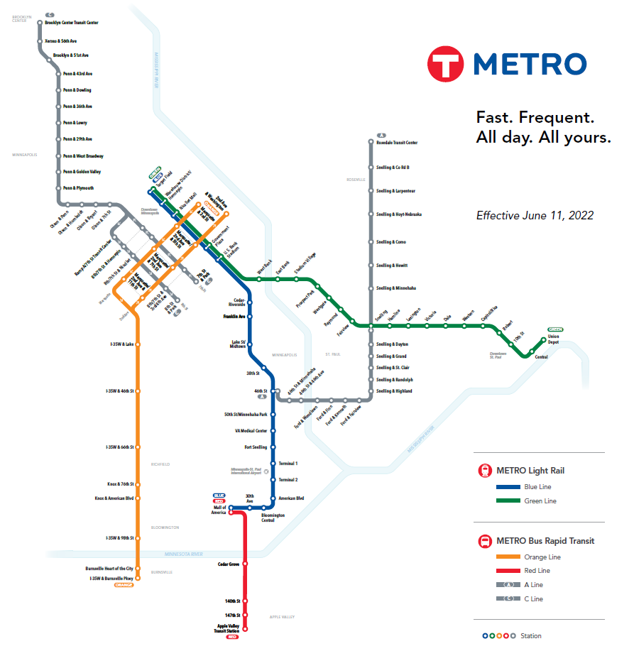 Light Rail Map